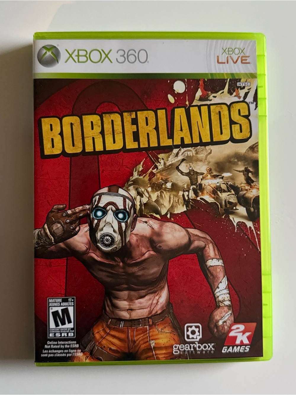 Microsoft Xbox 360 Borderlands Video Game - Lime Green Case